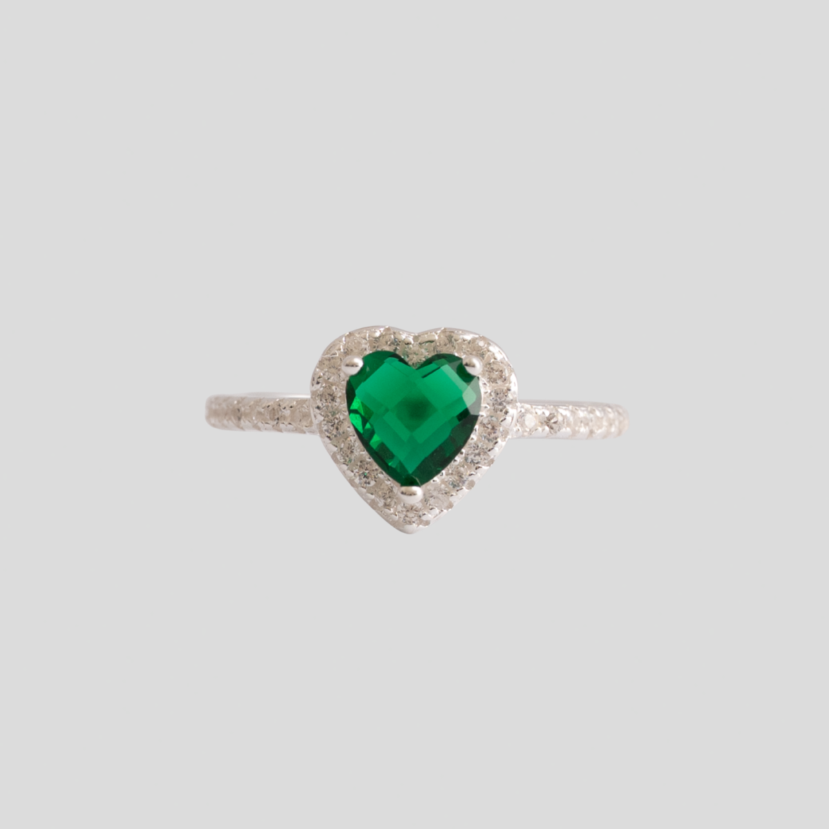 Anillo Plata 950 Corazón Imperial