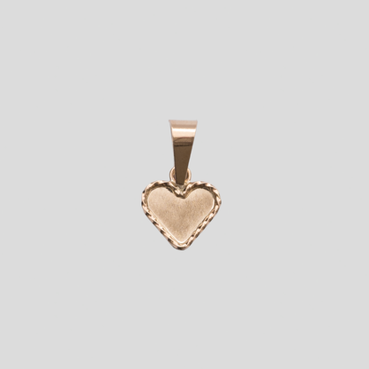 Dije Corazón en Oro Rosado 18K