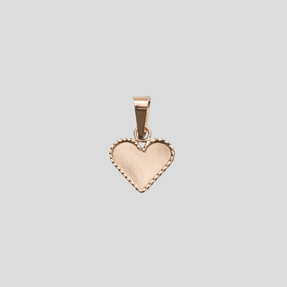 Dije Corazón en Oro Rosado 18K
