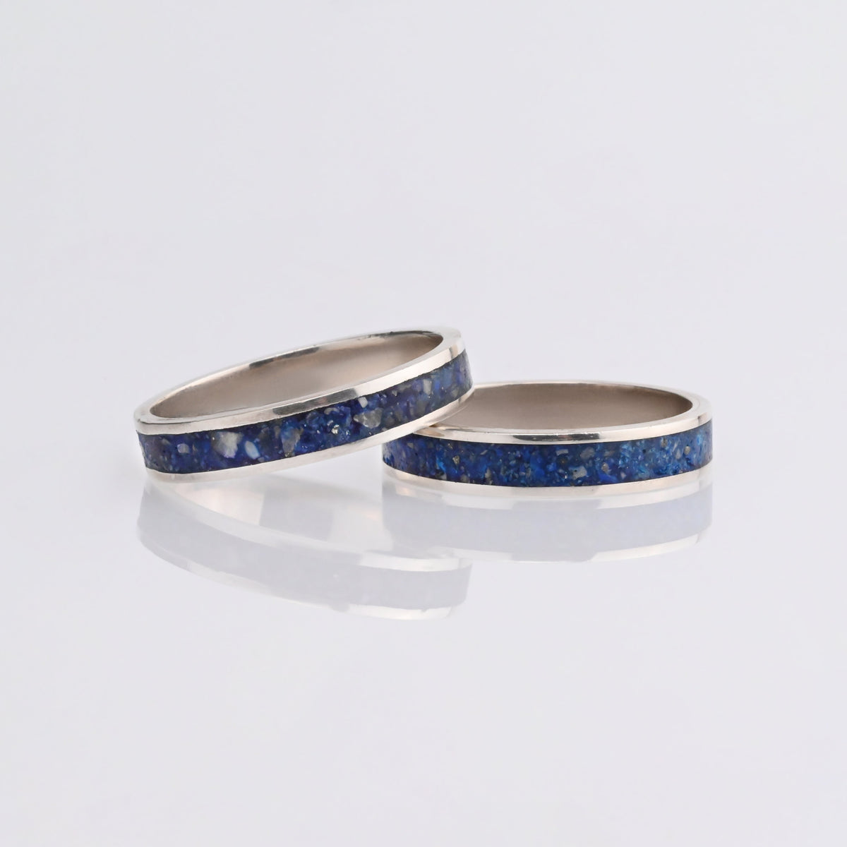 Argollas de Matrimonio Lapizlázuli simple Plata 950