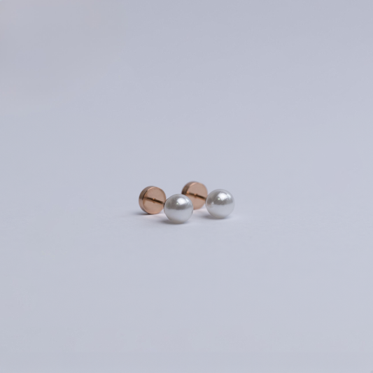 Aros abridores Perla Oro 14k