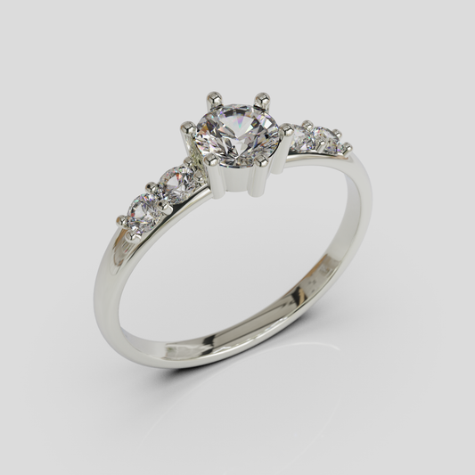 Anillo de Compromiso Diana Plata 950
