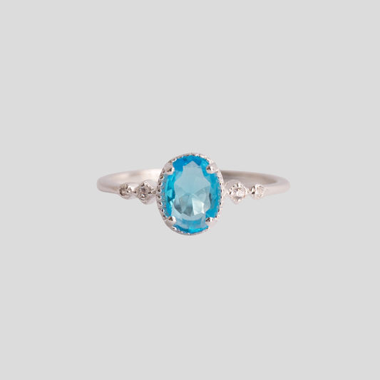 Anillo plata 925 Gema Ovalado