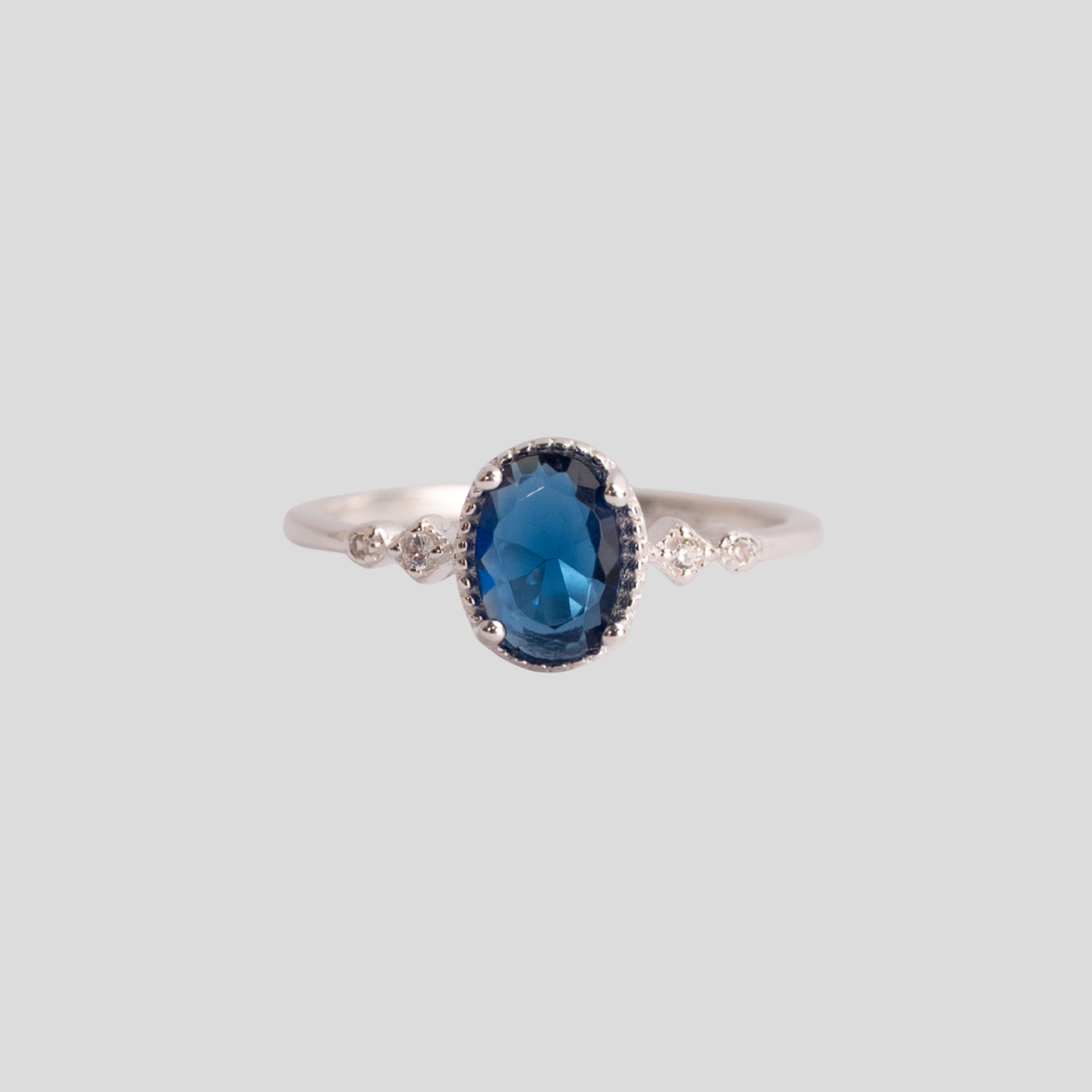 Anillo plata 925 Gema Ovalado