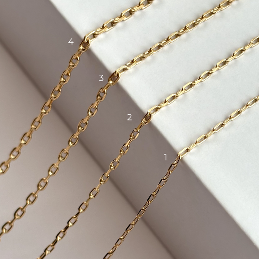 Cadena Limada Oro 18K