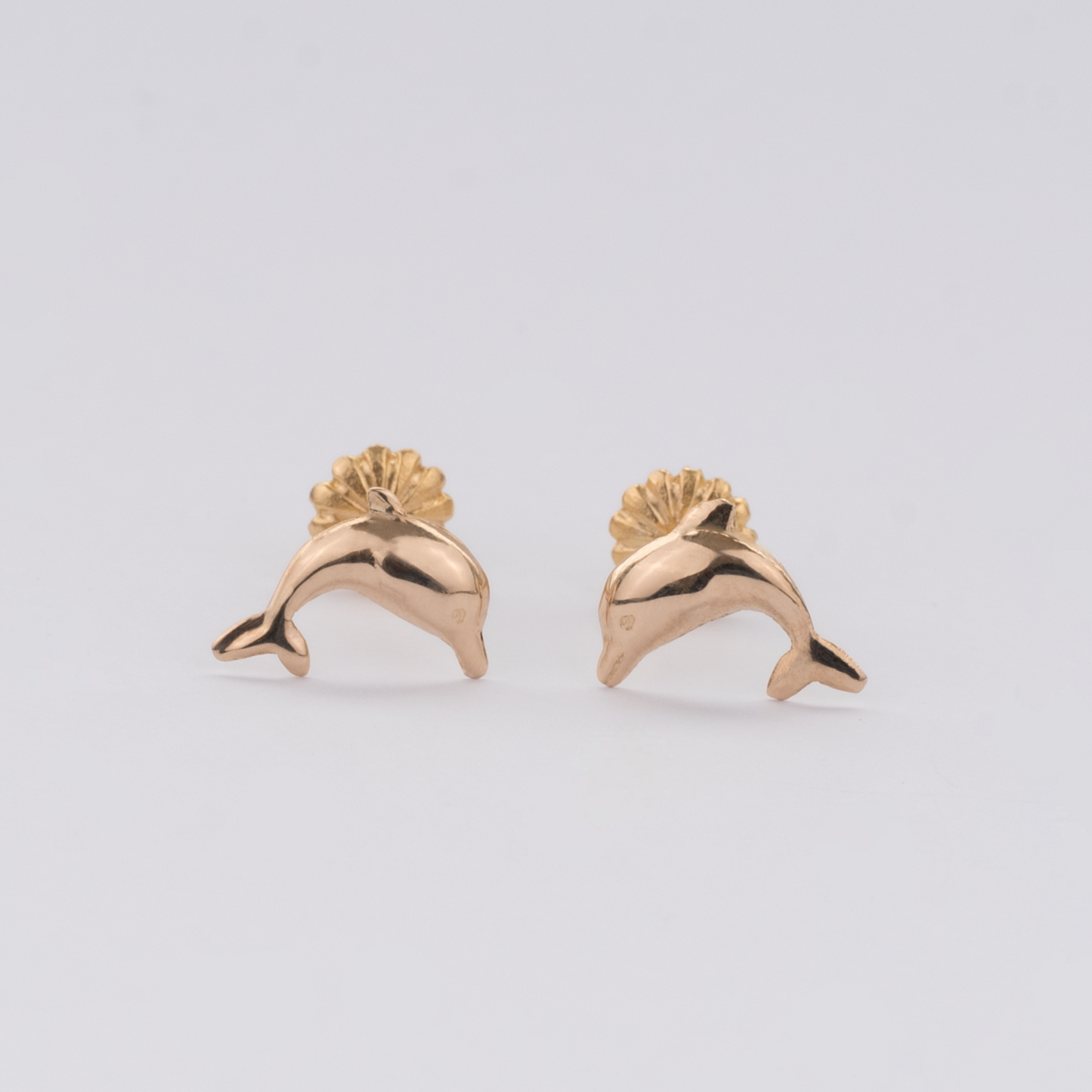 Aros Delfín 2 Oro Rosado 18K