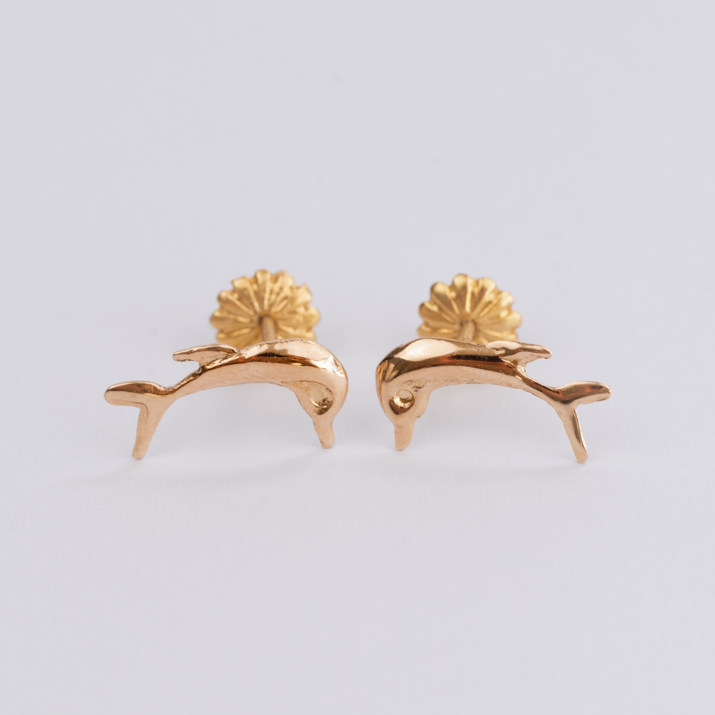 Aros Delfín 4 Oro Rosado 18K