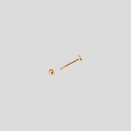 Piercing Labret Tragus Oro Rosado 18K