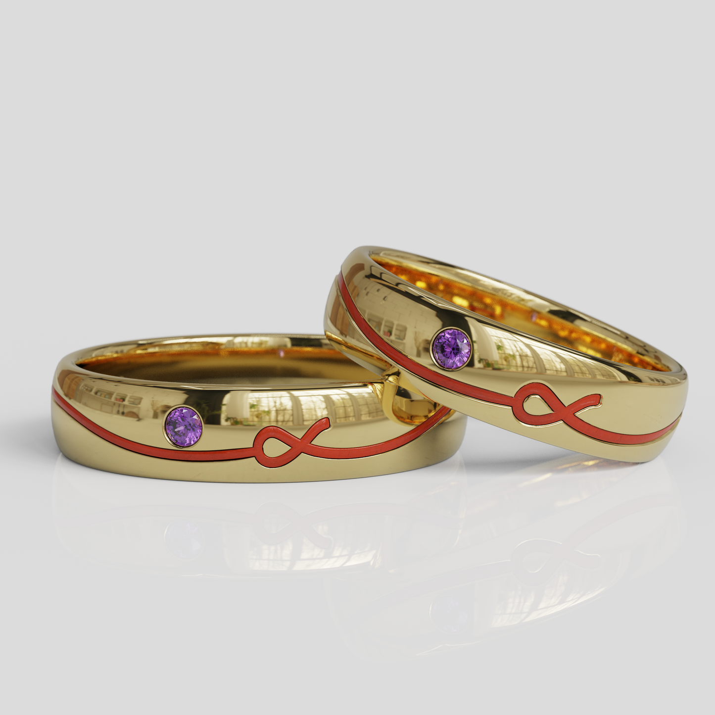 Argollas Matrimonio Hilo Rojo Oro 18K