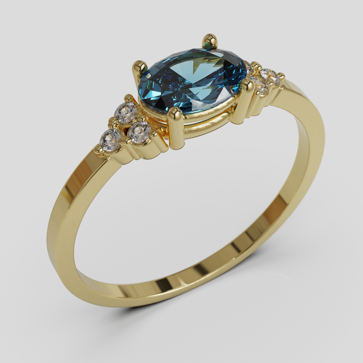 Anillo de Compromiso Kaleido Oro 18K