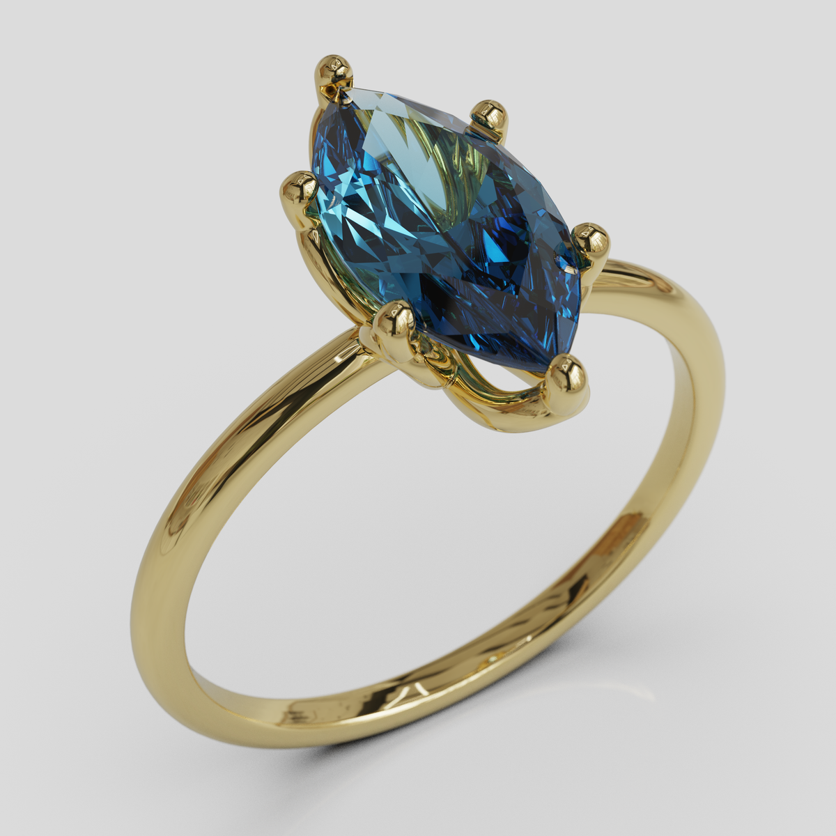 Anillo de Compromiso Marquis Loto Oro 18K