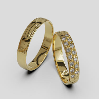 Argollas de Matrimonio Livia Oro 18k