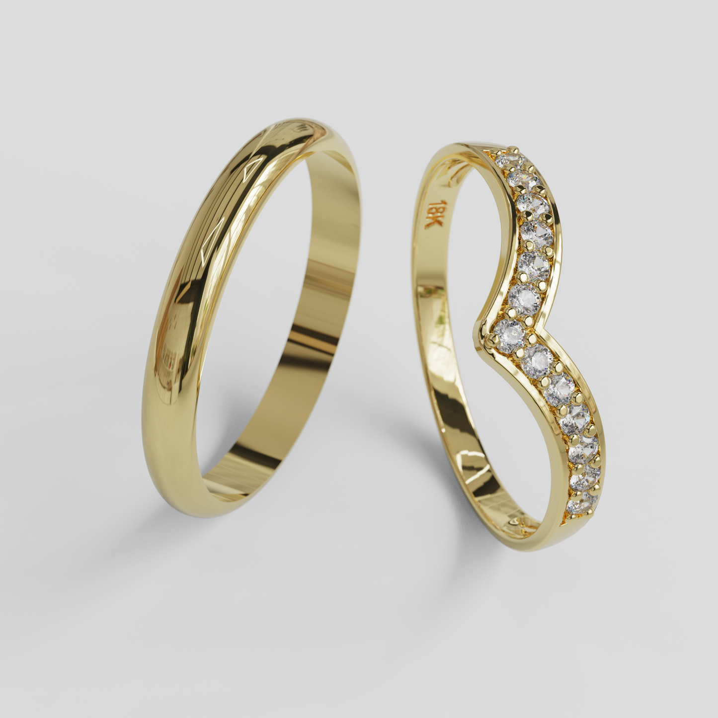 Argollas de Matrimonio Maravilla Oro 18k