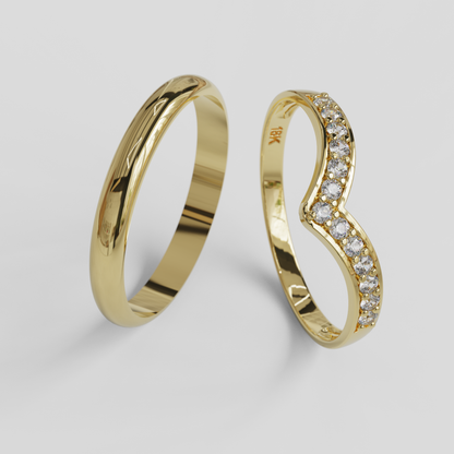 Argollas de Matrimonio Maravilla Oro 18k