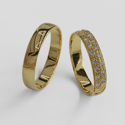 Argollas de Matrimonio Livia Oro 18k