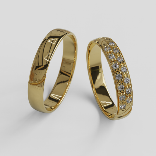Argollas de Matrimonio Livia Oro 18k