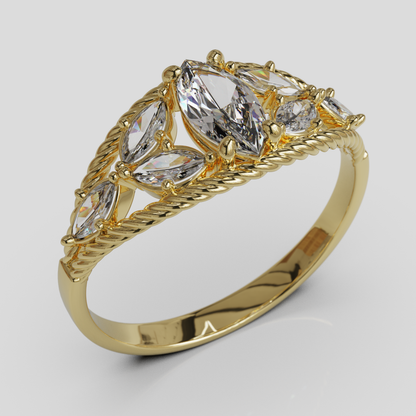 Anillo Marquis Cuerda Oro 18K