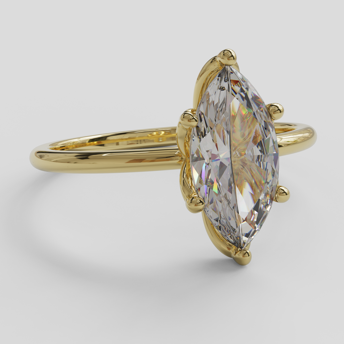 Anillo de Compromiso Marquis Loto Oro 18K