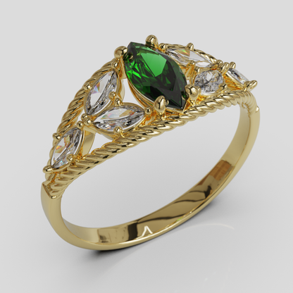 Anillo Marquis Cuerda Oro 18K