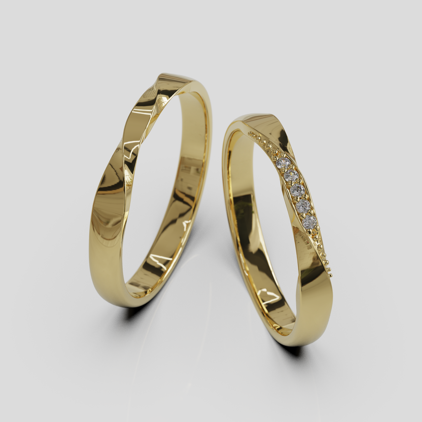 Argollas de Matrimonio Mobius Oro 18k 3mm