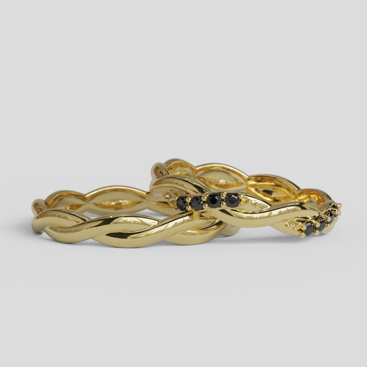 Argollas Matrimonio Trenzadas Oro 18k