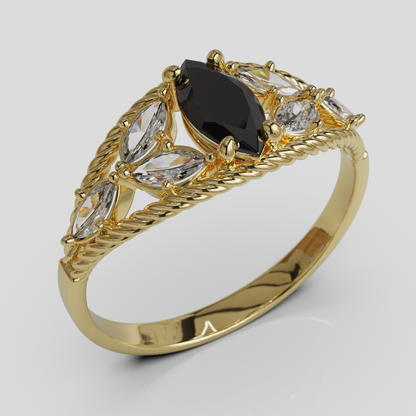 Anillo Marquis Cuerda Oro 18K
