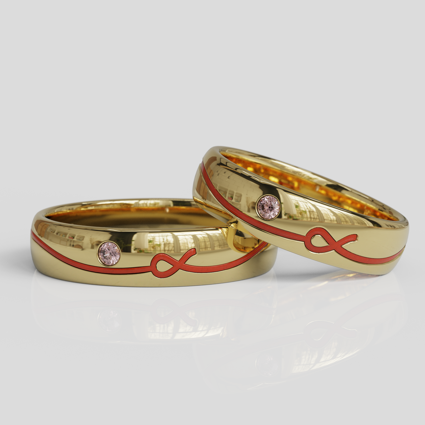 Argollas Matrimonio Hilo Rojo Oro 18K