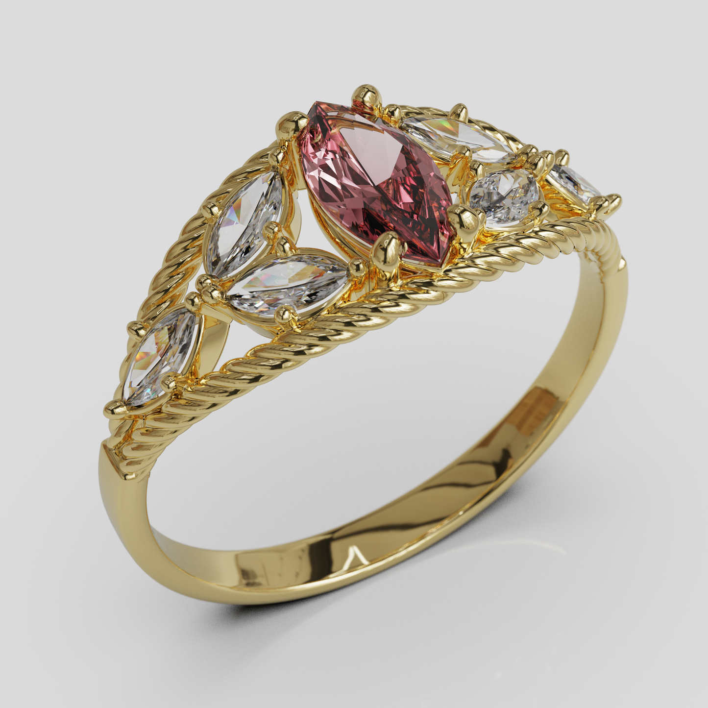 Anillo Marquis Cuerda Oro 18K