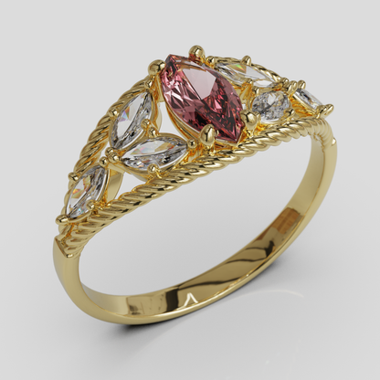 Anillo Marquis Cuerda Oro 18K