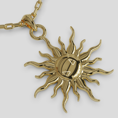 Conjunto Cadena Limada y Dije Sol