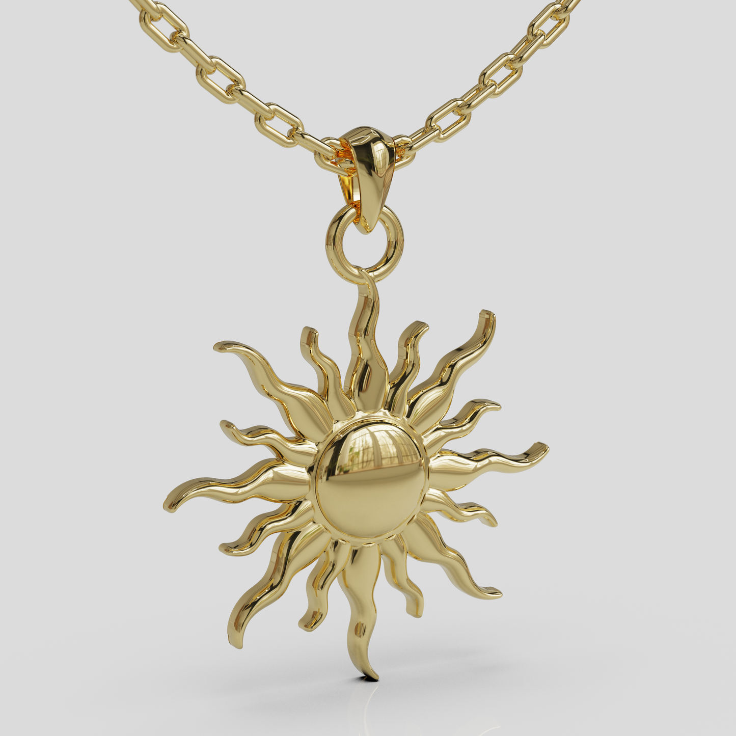 Conjunto Cadena Limada y Dije Sol