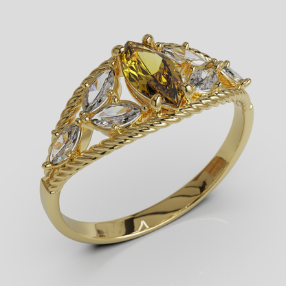 Anillo Marquis Cuerda Oro 18K