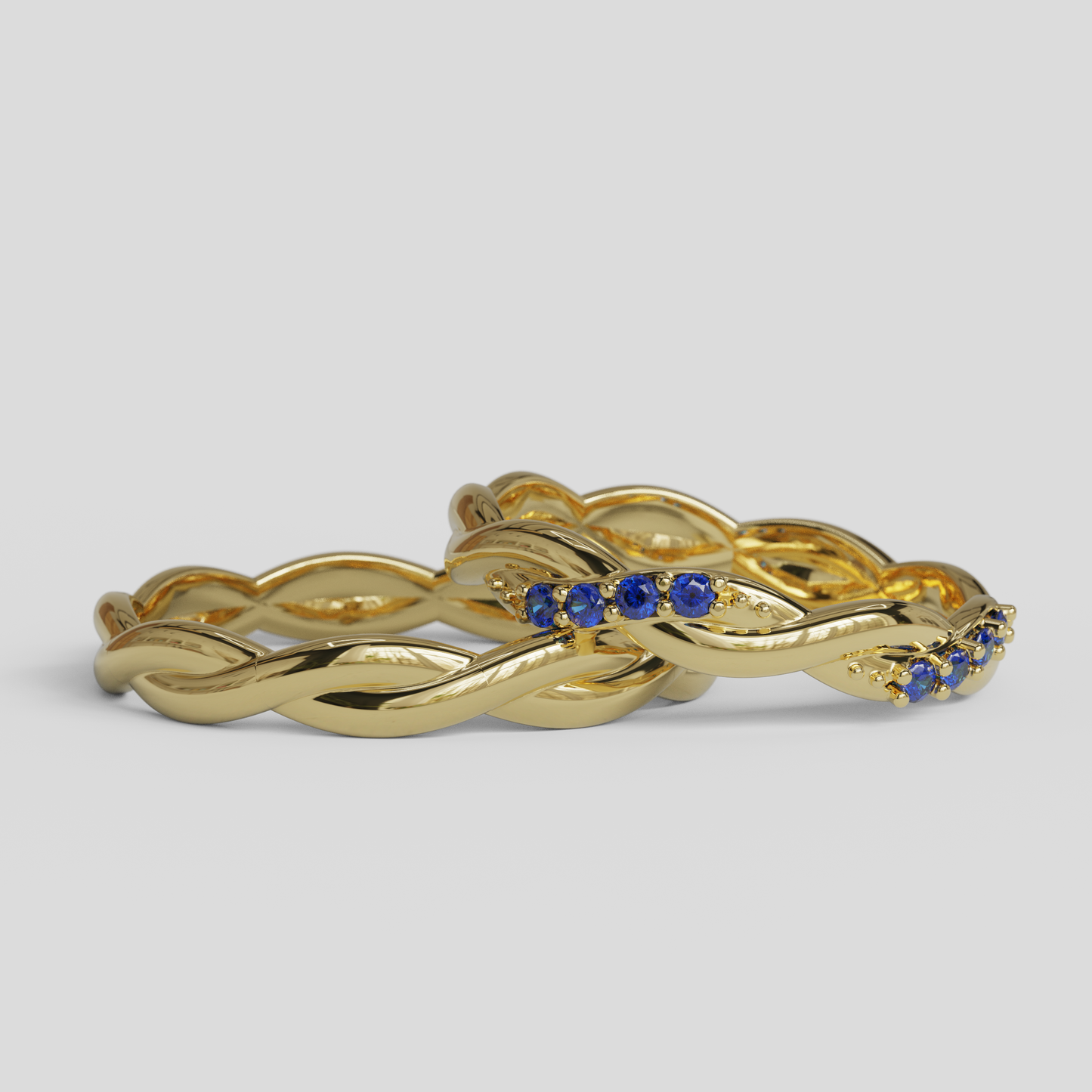 Argollas Matrimonio Trenzadas Oro 18k