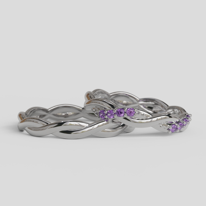 Argollas Matrimonio Trenzadas Oro 18k