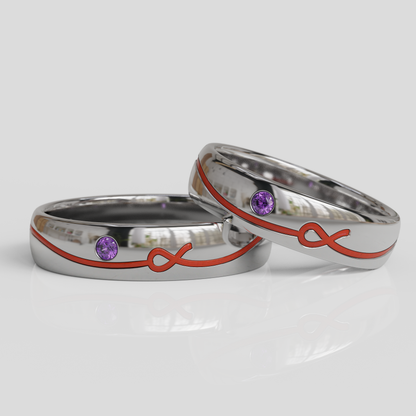 Argollas Matrimonio Hilo Rojo Oro 18K