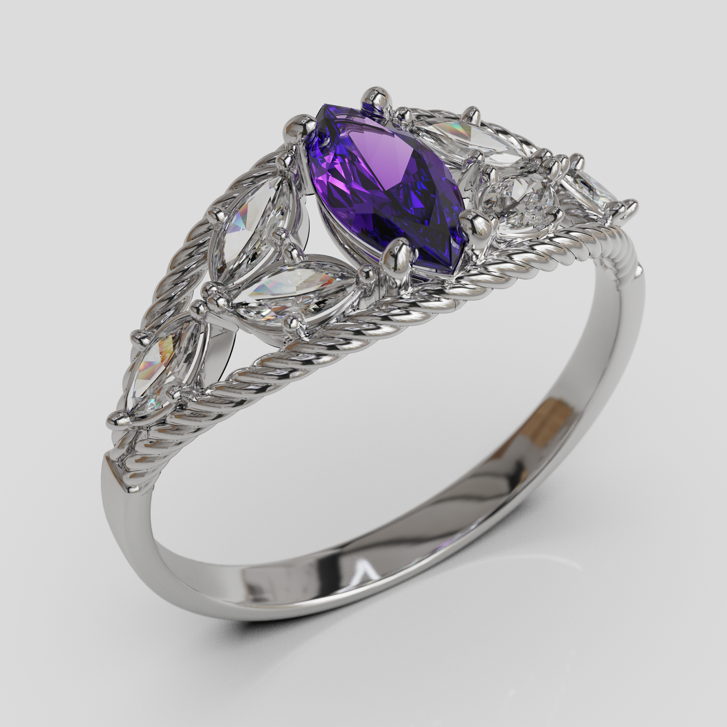Anillo Marquis Cuerda Oro 18K