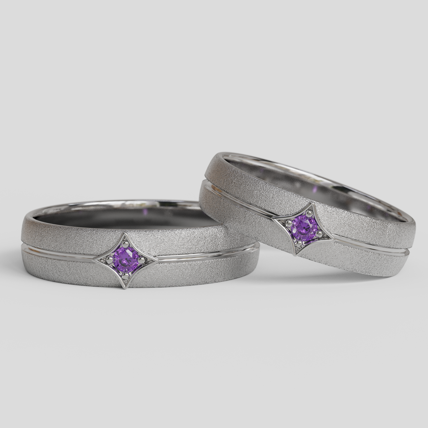 Argollas Matrimonio Rombo Oro 18k