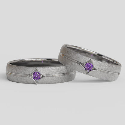 Argollas Matrimonio Rombo Oro 18k