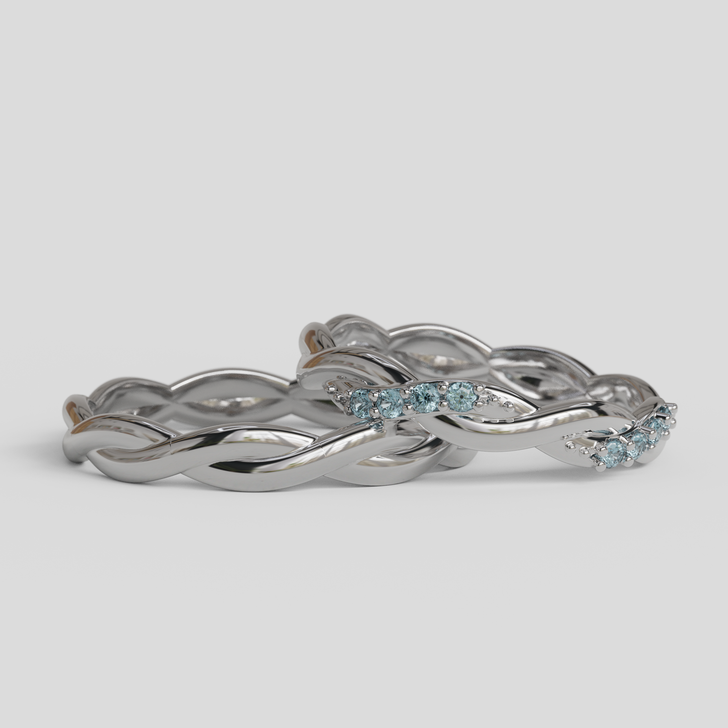 Argollas Matrimonio Trenzadas Oro 18k