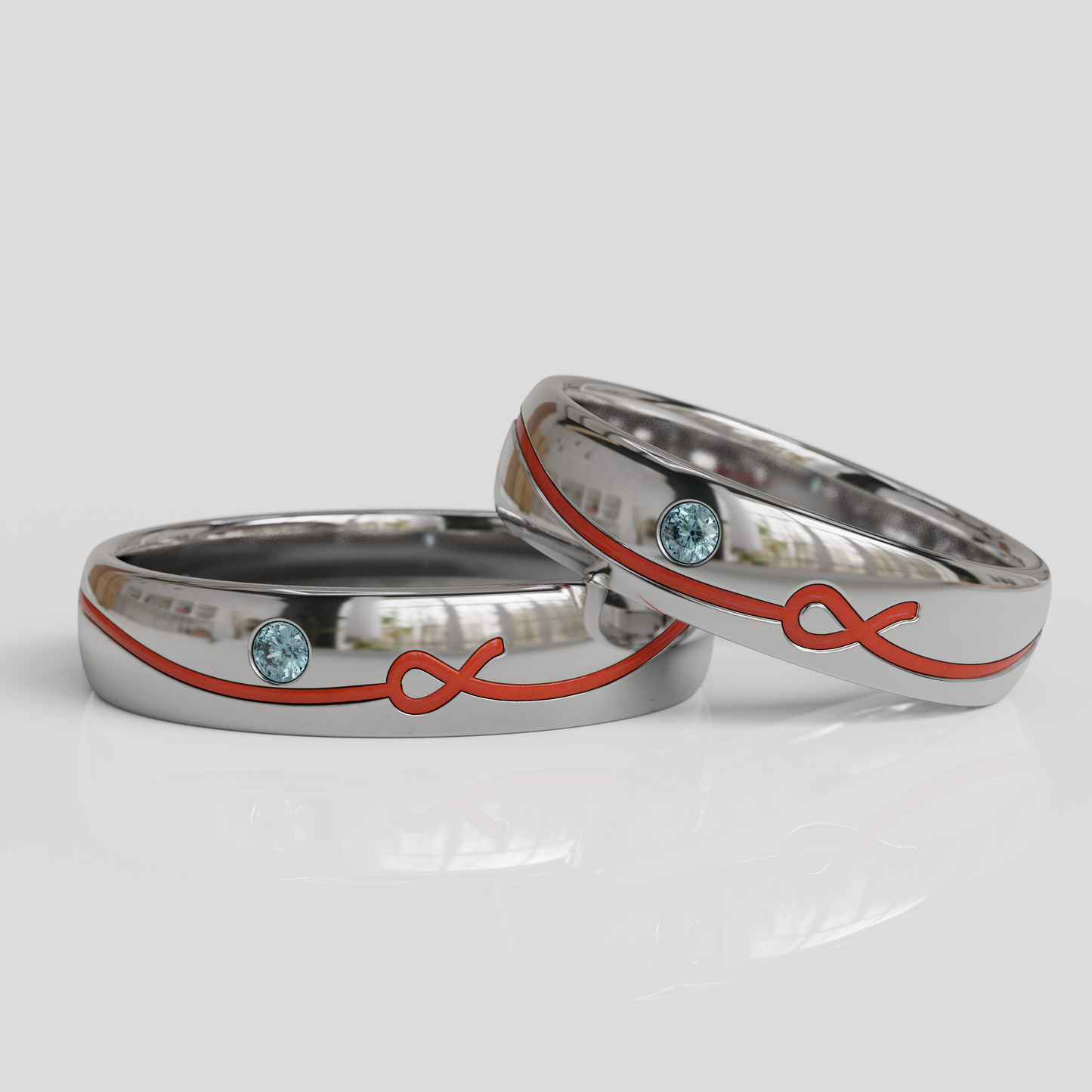 Argollas Matrimonio Hilo Rojo Oro 18K