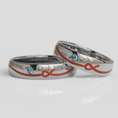 Argollas Matrimonio Hilo Rojo Oro 18K