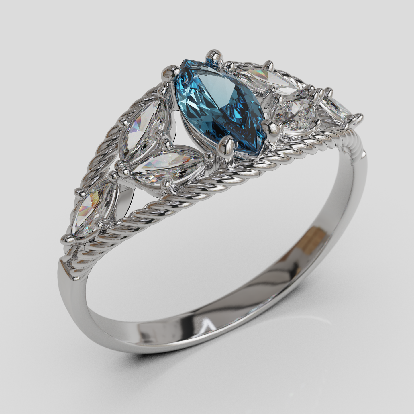 Anillo Marquis Cuerda Oro 18K