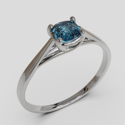 Anillo de Compromiso Prisma Solitario
