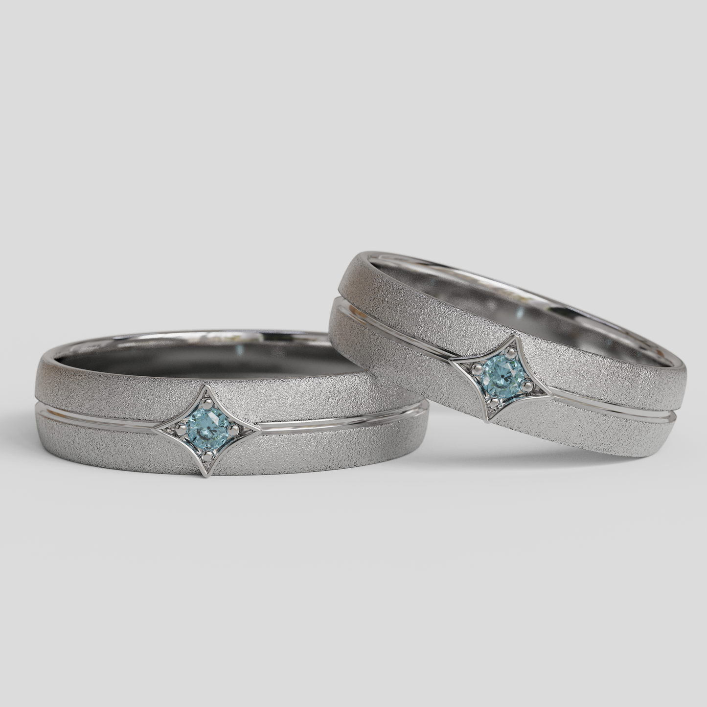 Argollas Matrimonio Rombo Oro 18k