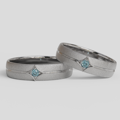 Argollas Matrimonio Rombo Oro 18k