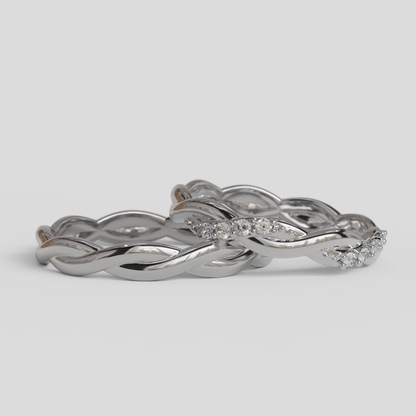 Argollas Matrimonio Trenzadas Oro 18k