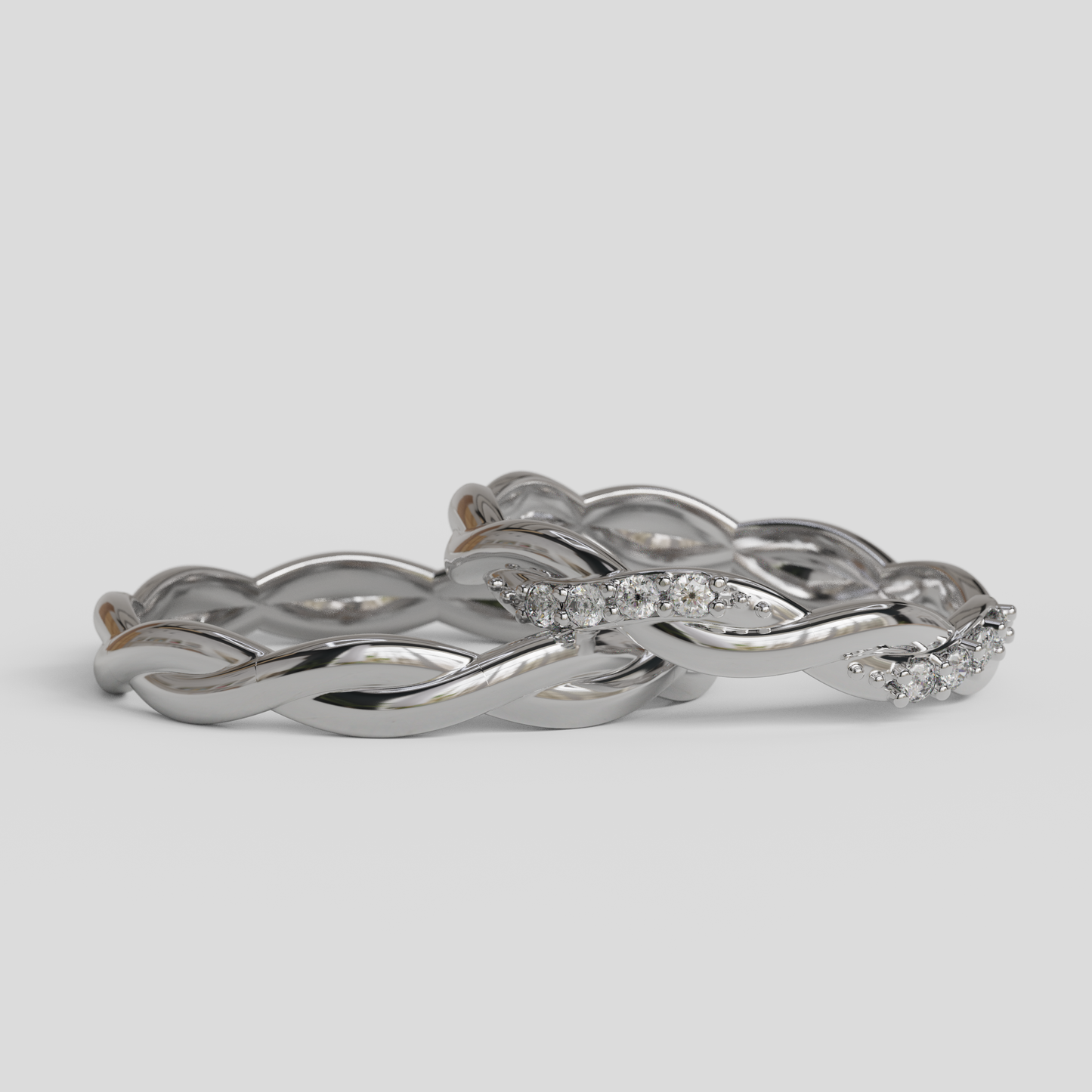 Argollas Matrimonio Trenzadas Oro 18k