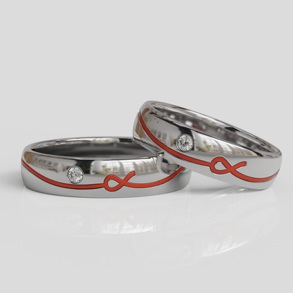 Argollas Matrimonio Hilo Rojo Oro 18K