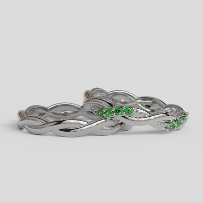 Argollas Matrimonio Trenzadas Oro 18k