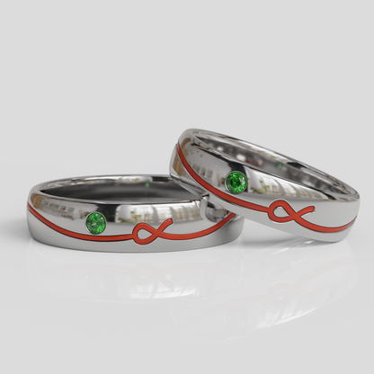 Argollas Matrimonio Hilo Rojo Oro 18K